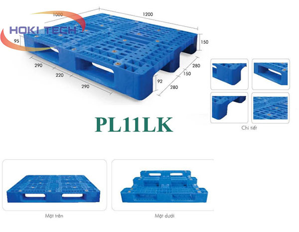 Pallet nhựa PL11LK - Bán pallet nhựa chất lượng giá siêu rẻ